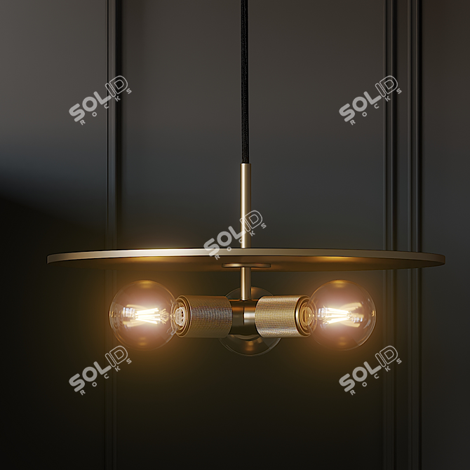 Modern Disk Pendant Lamp 3D model image 2