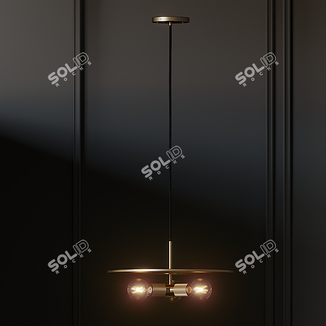 Modern Disk Pendant Lamp 3D model image 3