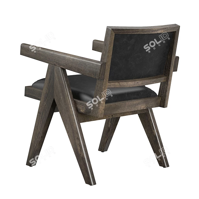 Elegant RH Jakob Dining Chair 3D model image 2