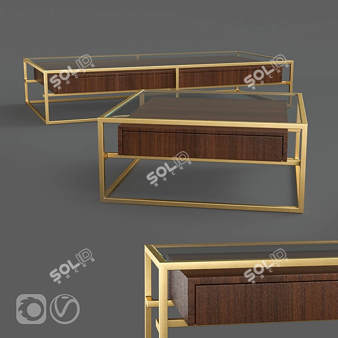 Elegant Kennen Coffee Table 3D model image 1