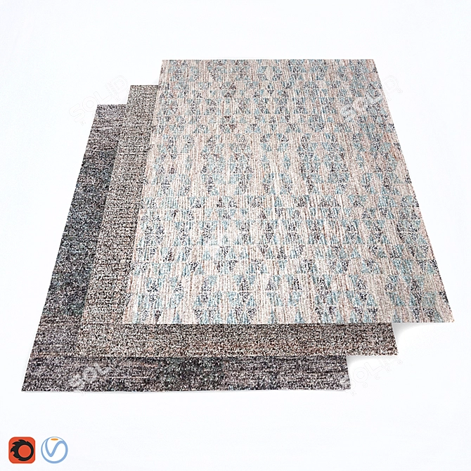 Luxury Himalayan Wool Carpets 3D model image 1