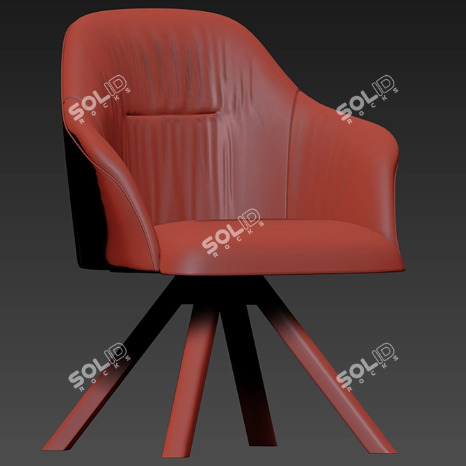 Elegant Remus Dining Chair Set 3D model image 3