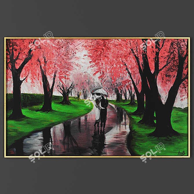 Elegant Photo Frame 3D model image 1