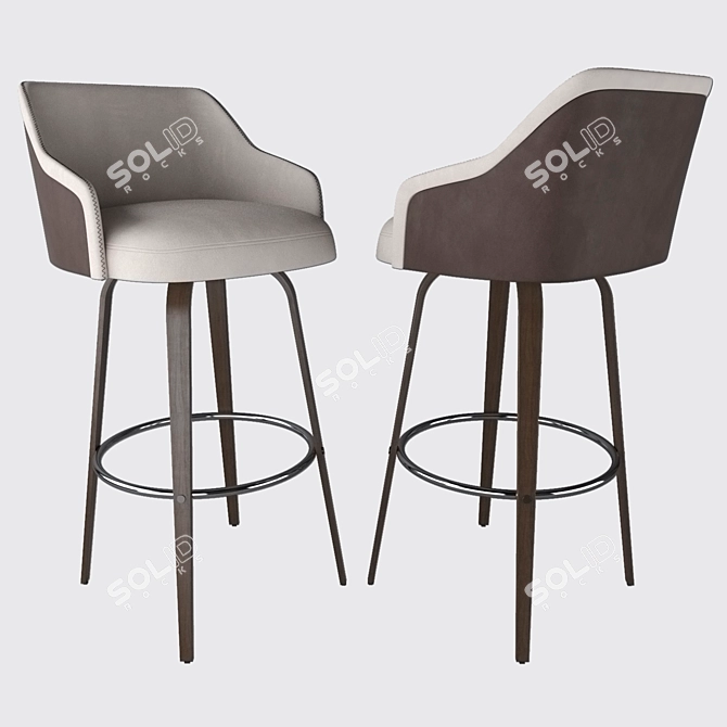 Modern Kelly Bar Stool  3D model image 1