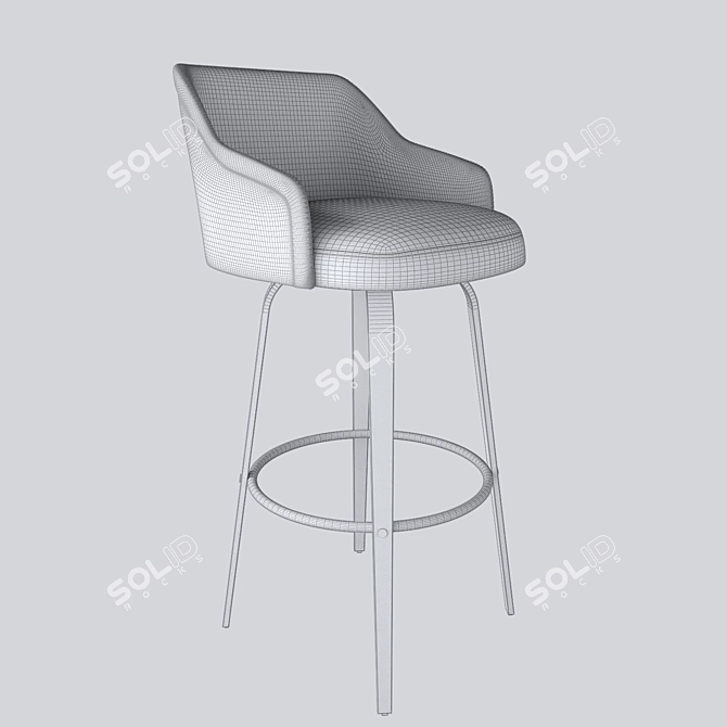 Modern Kelly Bar Stool  3D model image 2