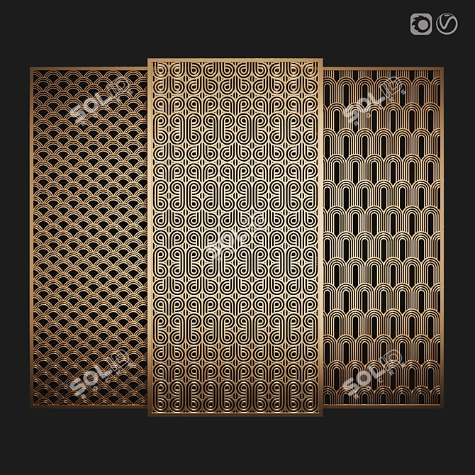 Geometric Decorative Partitions 3D model image 1