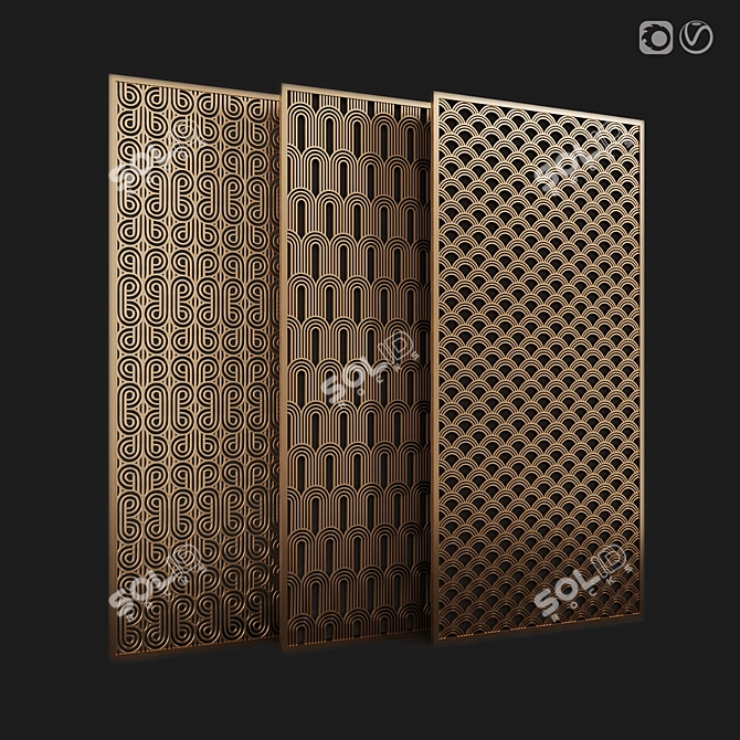 Geometric Decorative Partitions 3D model image 2