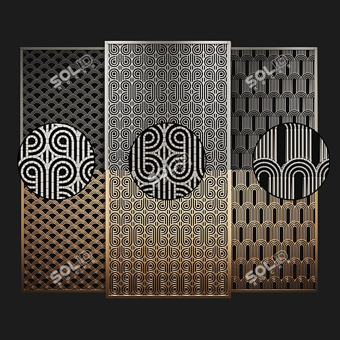 Geometric Decorative Partitions 3D model image 3