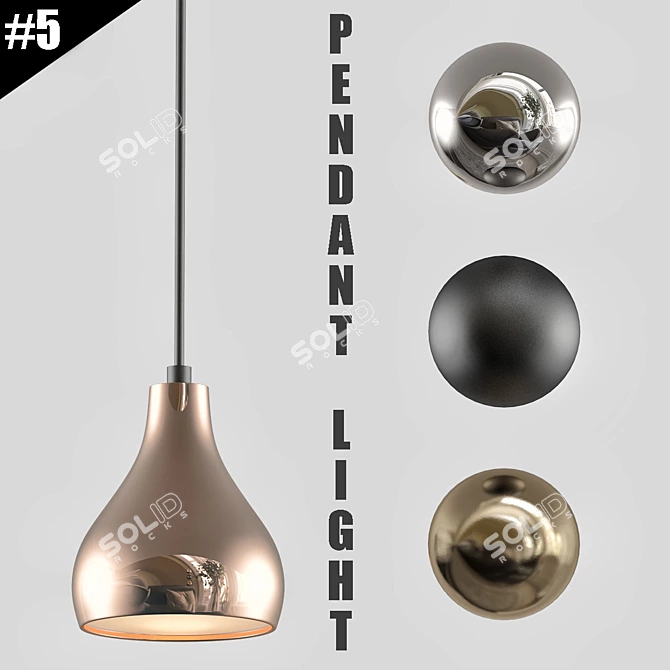 Modern Pendant Light Fixture 5 3D model image 1