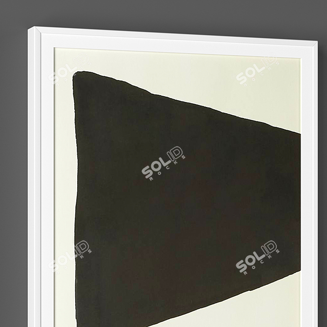 Dual Frame Set: White Textured Paintings 3D model image 3