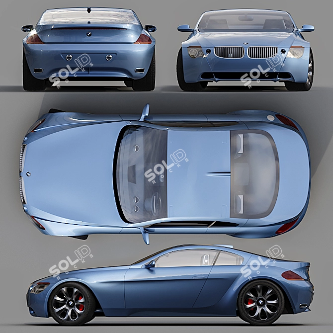 Sleek BMW Z9 GT Concept 3D model image 2