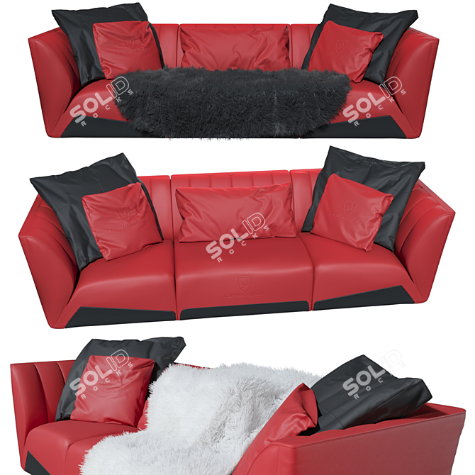 Lamborghini Sepang Leather Sofa 3D model image 1