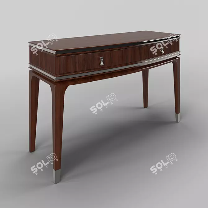 Eleganza Mahogany Dressing Table 3D model image 1