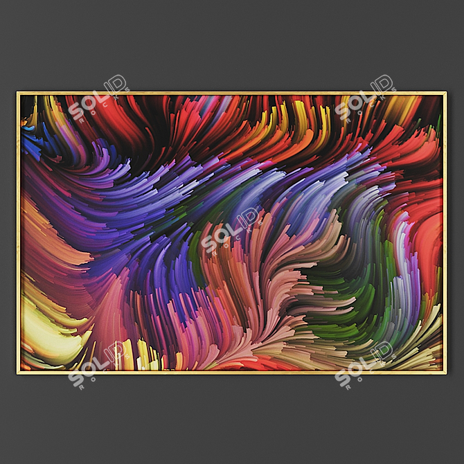 Elegant Framed Artwork 3D model image 1