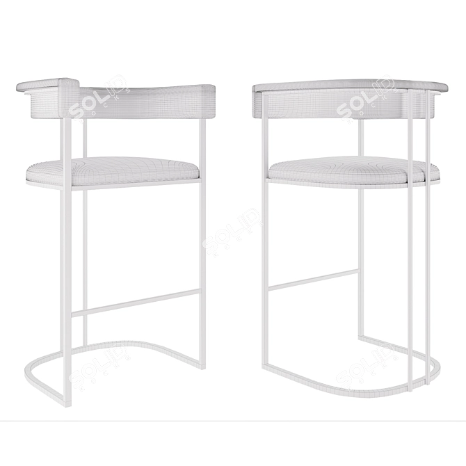 Luno Barstool Collection 3D model image 3