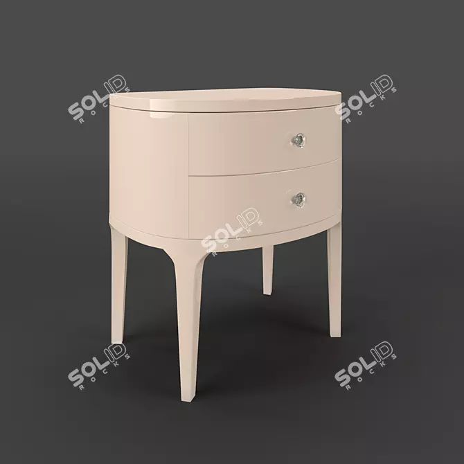 ROMA Bedside Table by Fratelli Barri 3D model image 2