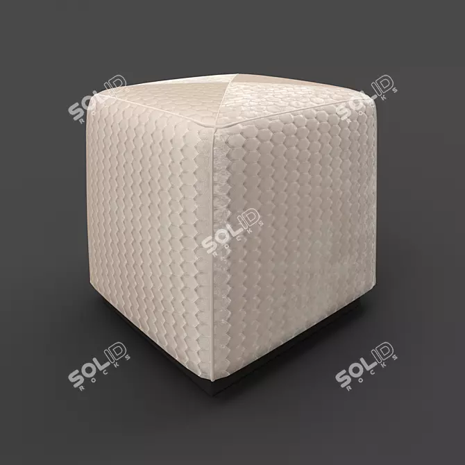 FORLI Pouf by FRATELLI BARRI: Black Gloss Lacquer 3D model image 1