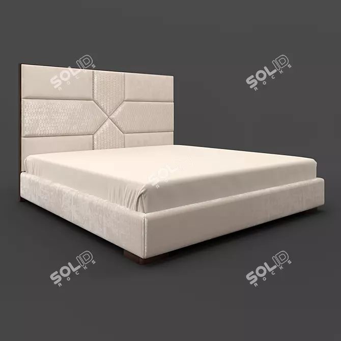 FORLI Bed by Fratelli Barri: Elegant Design & Superior Comfort 3D model image 1