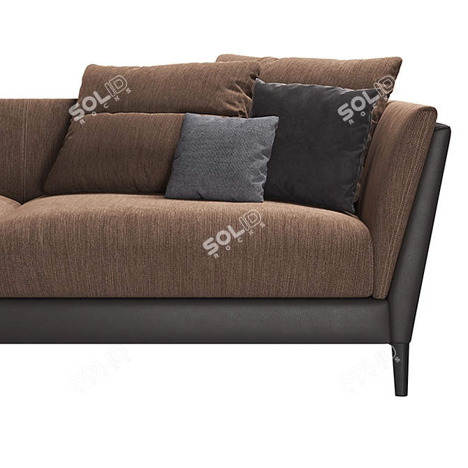  Poltrona Frau Bretagne: Sleek and Stylish 2-Seater Sofas 3D model image 2