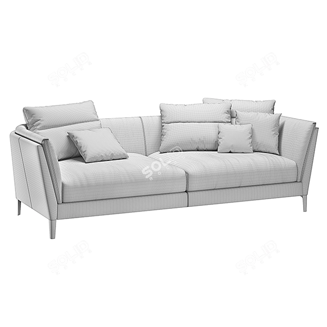  Poltrona Frau Bretagne: Sleek and Stylish 2-Seater Sofas 3D model image 3