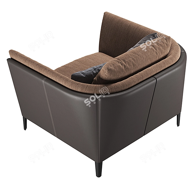 Elegant Poltrona Frau Bretagne Armchair 3D model image 2