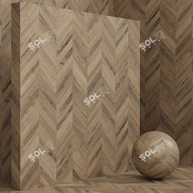 Seamless Wood Decor Set - 80 Pcs 3D model image 3