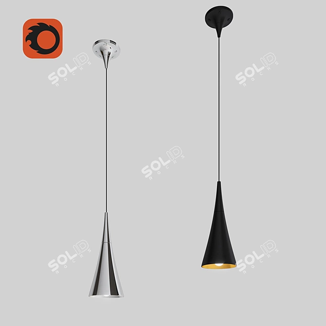 Elegant GOCCE Pendant Lights 3D model image 1