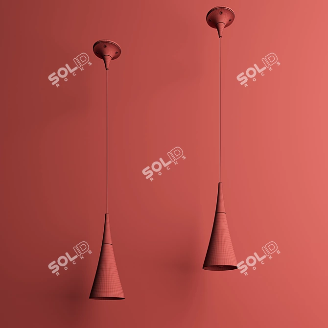 Elegant GOCCE Pendant Lights 3D model image 2