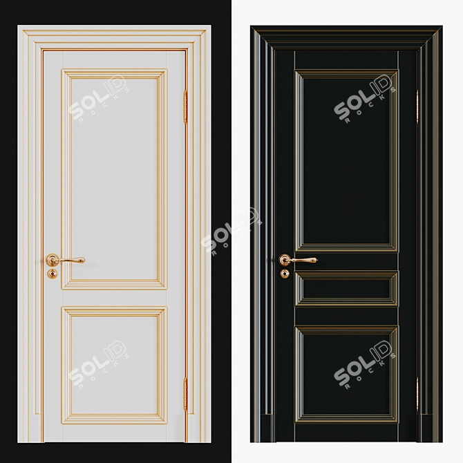 Timeless Elegance: Classic Interior Doors 3D model image 1