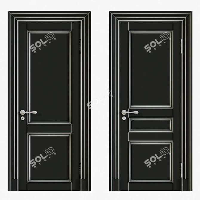 Timeless Elegance: Classic Interior Doors 3D model image 3