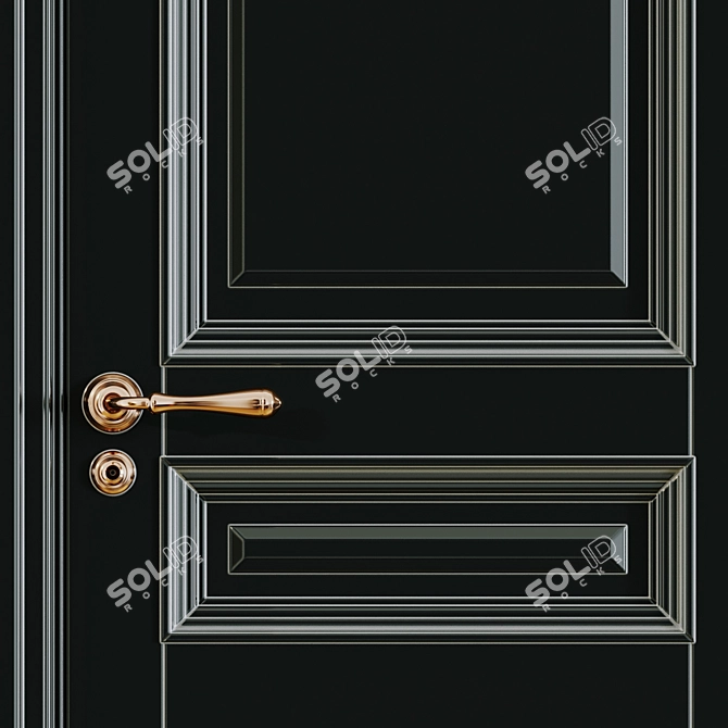 Elegant Classic Interior Doors 3D model image 2