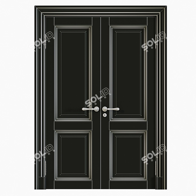 Elegant Classic Interior Doors 3D model image 3