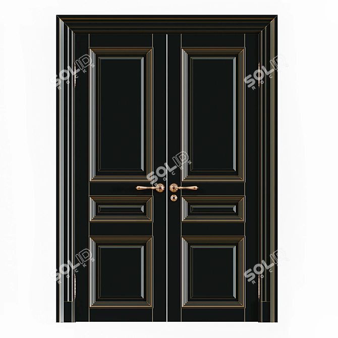 Elegant Classic Interior Doors 3D model image 2