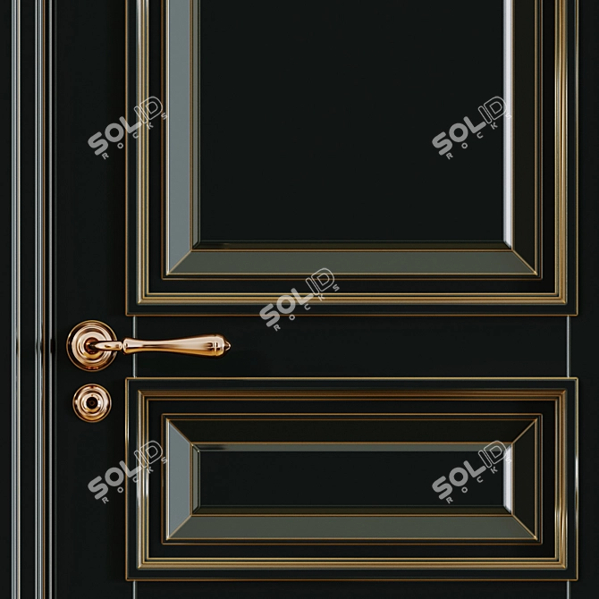 Elegant Classic Interior Doors 3D model image 2