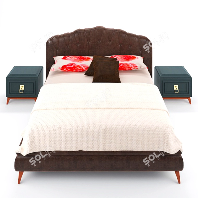 Enza Elagente Bed: Sleek and Stylish 3D model image 3