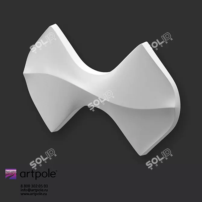 Elegant 3D Gypsum Panel FLIP 3D model image 1