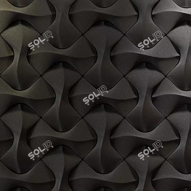 Elegant 3D Gypsum Panel FLIP 3D model image 2