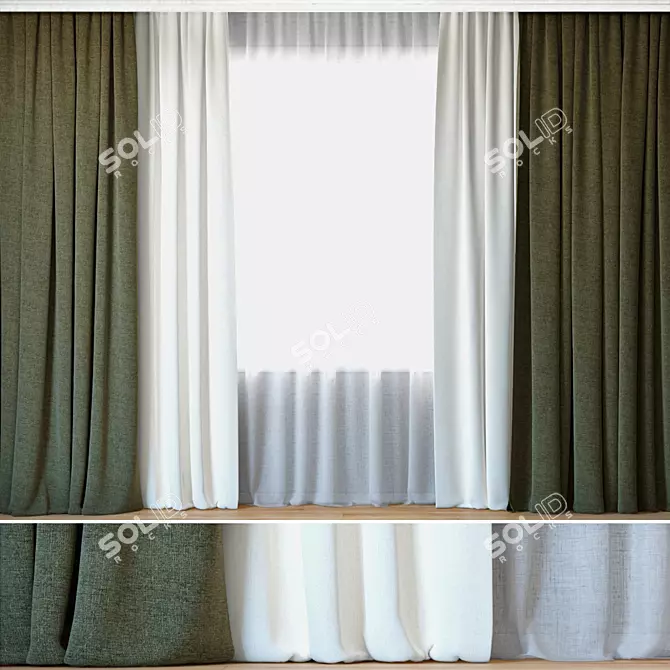 Kravet Smart Basics Curtains Set 3D model image 1