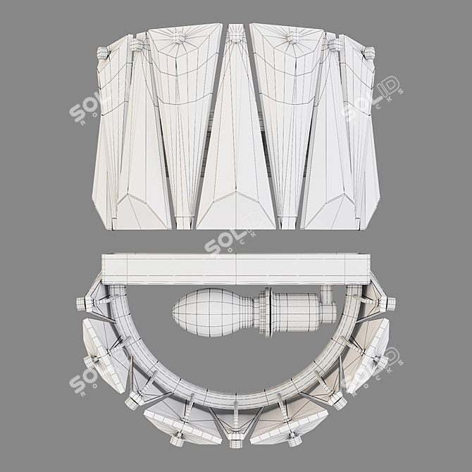 Maytoni Puntes Wall Lamp: MOD043WL-01CH 3D model image 2