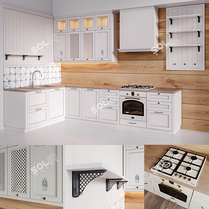 Lorena Kitchen: Provence-inspired Elegance 3D model image 1