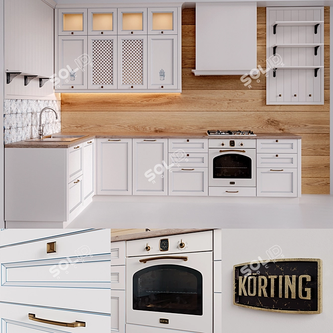 Lorena Kitchen: Provence-inspired Elegance 3D model image 2