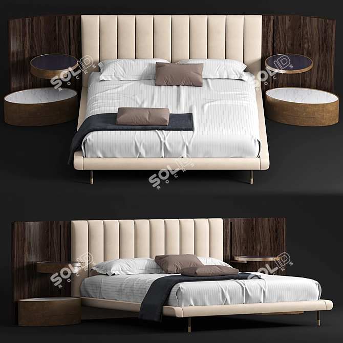 Elegant Cantori Mirage Bed 3D model image 1