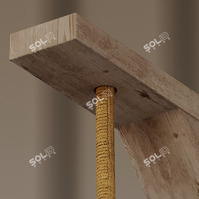 Boho Ceramic Pendant Lamp 3D model image 3