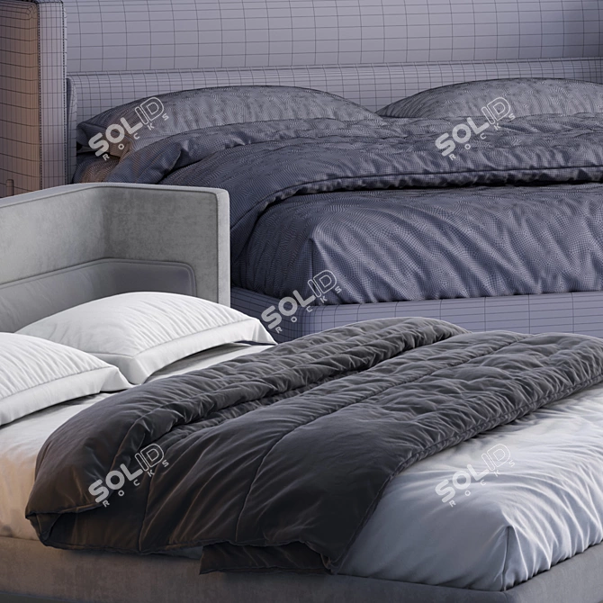 Busnelli Yume Bed: Elegant Comfort for Your Bedroom 3D model image 3