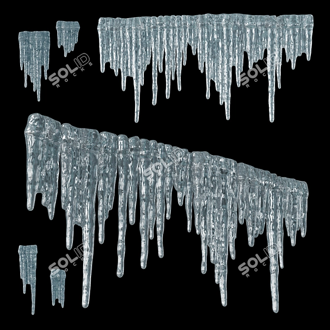 Frosty Cascade 3D model image 1