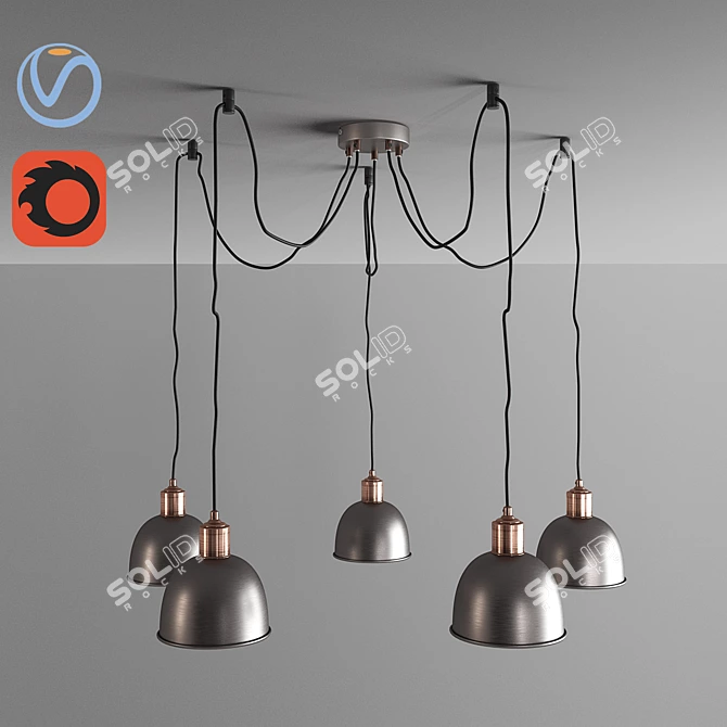 Elegant MW-LIGHT Pendant Chandelier 3D model image 1