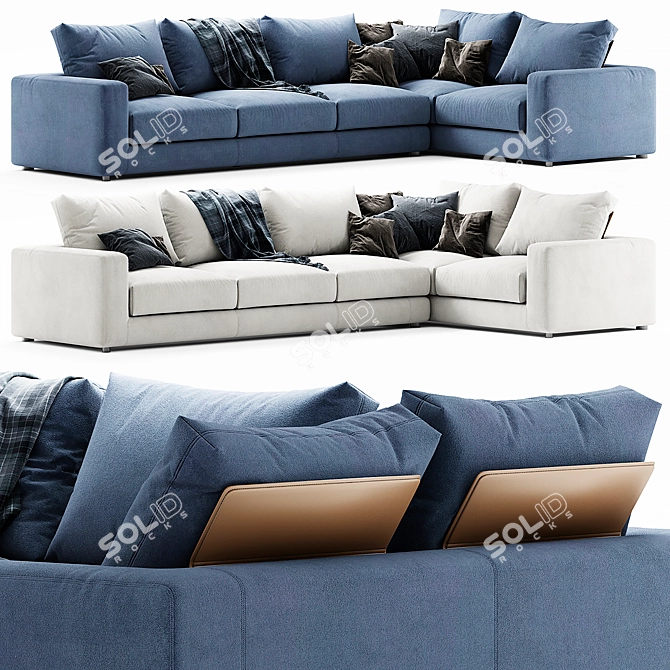 Bonaldo Hiro Modular Sofa: Modern Comfort for Your Space 3D model image 1