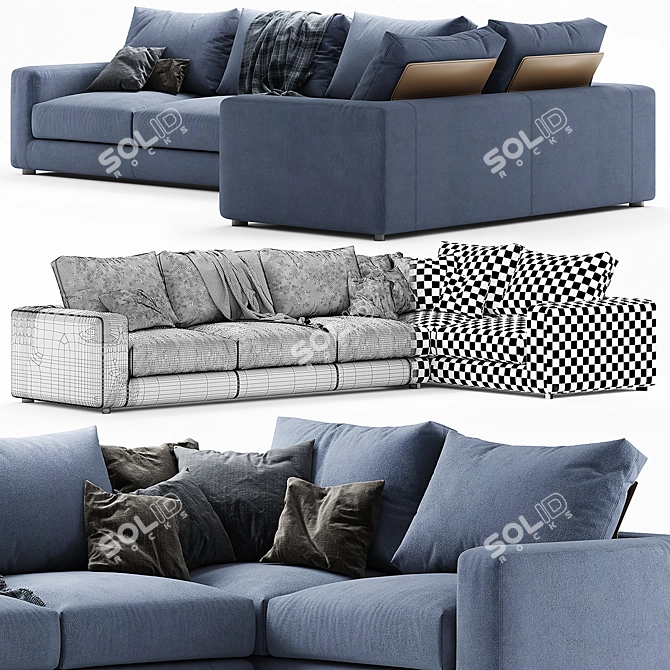 Bonaldo Hiro Modular Sofa: Modern Comfort for Your Space 3D model image 2