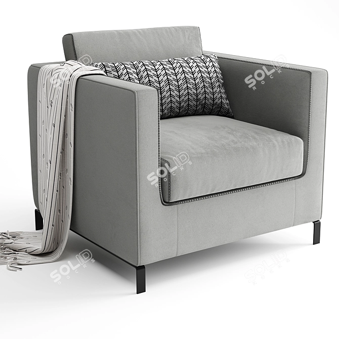 Elegant Armchair Ray: B&B Italia 3D model image 3