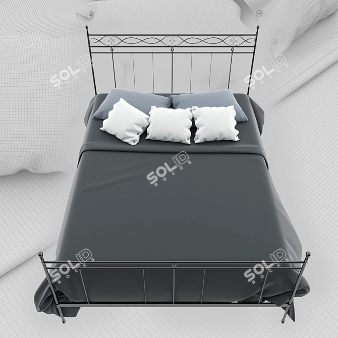 Elegant Cantori SIROLO Double Bed 3D model image 2